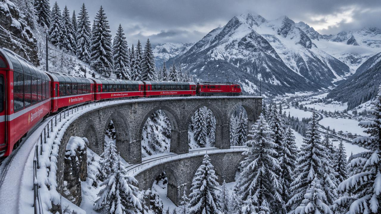 Bernina Express zimska čarolija